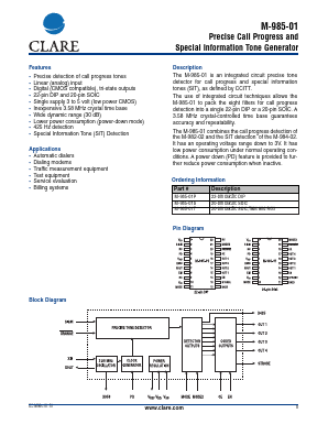 M-985-01T Datasheet PDF Clare Inc  => IXYS