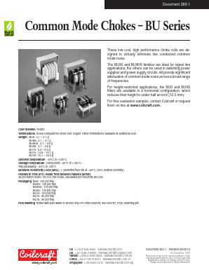 BU16-2022R0BL Datasheet PDF Coilcraft Inc