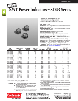 SD43-682ML Datasheet PDF Coilcraft Inc