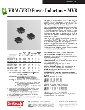 MVR1255C-651MLD Datasheet PDF Coilcraft Inc