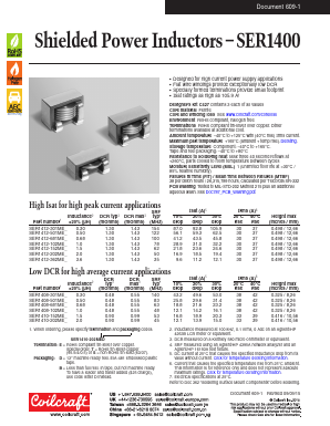 SER1410-202MED Datasheet PDF Coilcraft Inc