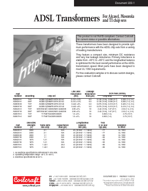 AS8425-A Datasheet PDF Coilcraft Inc