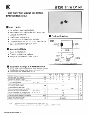B160 Datasheet PDF Collmer Semiconductor