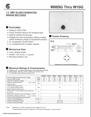 W04G Datasheet PDF Collmer Semiconductor