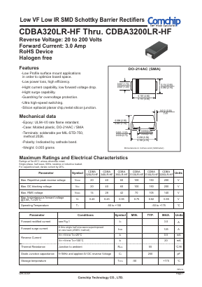 CDBA3100LR-HF Datasheet PDF ComChip