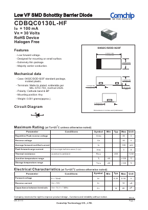 CDBQC0130L-HF Datasheet PDF ComChip