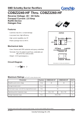 CDBZ2240-HF Datasheet PDF ComChip
