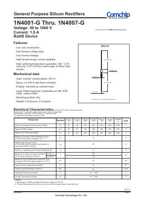 1N4001-G Datasheet PDF ComChip