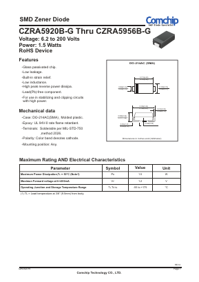 CZRA5953B-G Datasheet PDF ComChip