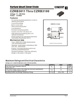 CZRB3033 Datasheet PDF ComChip