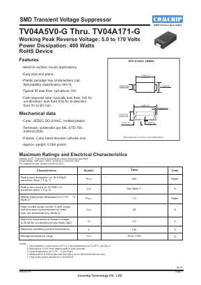 TV04A100KB-G Datasheet PDF ComChip