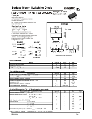 BAL99W Datasheet PDF ComChip
