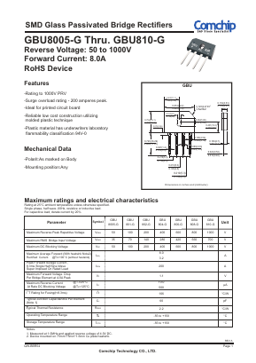 GBU806-G Datasheet PDF ComChip