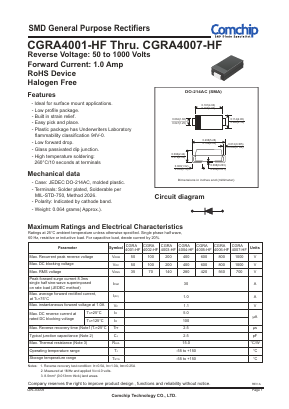 CGRA4007-HF Datasheet PDF ComChip