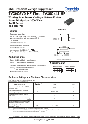 TV30C100K-HF Datasheet PDF ComChip
