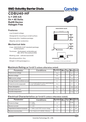 CDBU40-HF Datasheet PDF ComChip