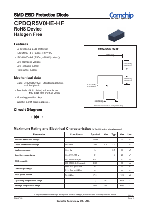 CPDQR5V0HE-HF Datasheet PDF ComChip