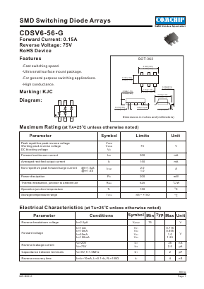 CDSV6-56-G Datasheet PDF ComChip