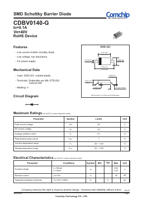 CDBV0140-G Datasheet PDF ComChip