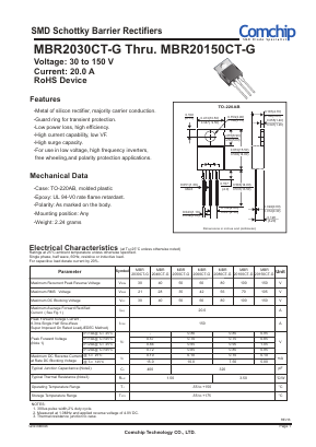 MBR2030CT-G Datasheet PDF ComChip