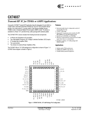 CX74037 Datasheet PDF Conexant Systems