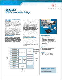 CX25820 Datasheet PDF Conexant Systems