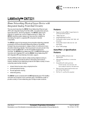 RS7111A-LAN Datasheet PDF Conexant Systems