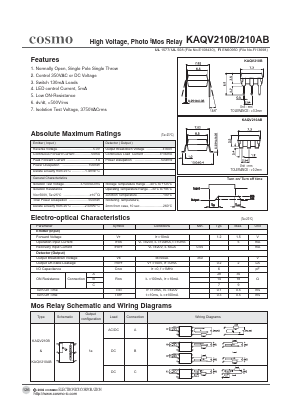 KAQV210B Datasheet PDF COSMO Electronics