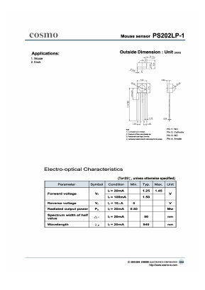PS202LP-1 Datasheet PDF COSMO Electronics