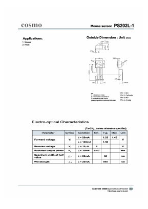 PS202L-1 Datasheet PDF COSMO Electronics