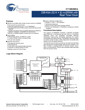 CY14B256KA-SP45XIT Datasheet PDF Cypress Semiconductor