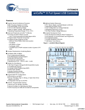 CY7C64215 Datasheet PDF Cypress Semiconductor