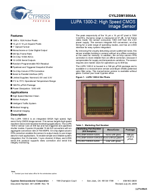 CYIL2SM1300AA-GZDC Datasheet PDF Cypress Semiconductor