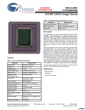 IBIS4-A-6600 Datasheet PDF Cypress Semiconductor