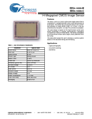 IBIS4-14000-M Datasheet PDF Cypress Semiconductor