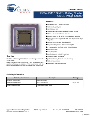 CYII4SM1300AA-QWC Datasheet PDF Cypress Semiconductor