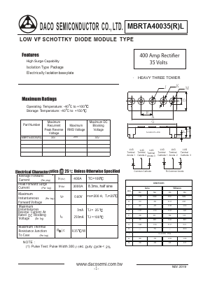 MBRTA40035RL Datasheet PDF DACO SEMICONDUCTOR CO.,LTD.