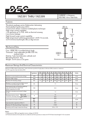 1N5397 Datasheet PDF Daesan Electronics Corp.