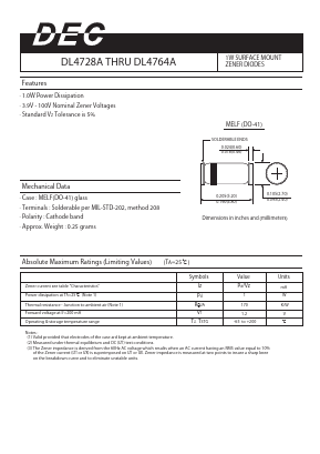 DL4745A Datasheet PDF Daesan Electronics Corp.