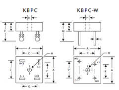 KBPC5008/W Datasheet PDF Daesan Electronics Corp.