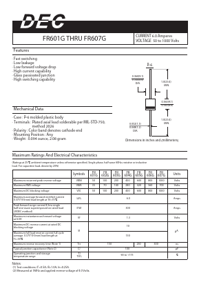 FR604G Datasheet PDF Daesan Electronics Corp.