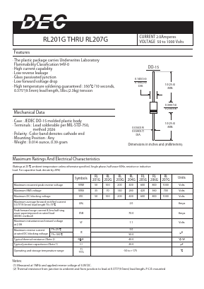 RL205G Datasheet PDF Daesan Electronics Corp.