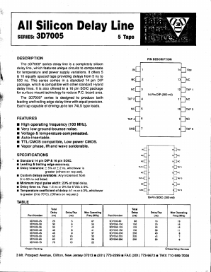 3D7005 Datasheet PDF Data Delay Devices