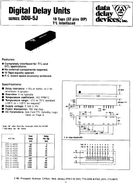 DDU-5J-10400 Datasheet PDF Data Delay Devices