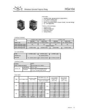 HG4104/110-3Z4DC Datasheet PDF DB Lectro Inc