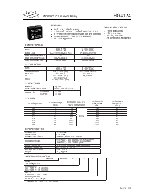 HG4124/012-1H2Q Datasheet PDF DB Lectro Inc