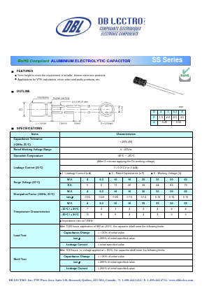 SS1A330KR Datasheet PDF DB Lectro Inc