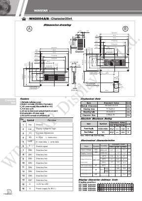 WH2004A Datasheet PDF DB Lectro Inc