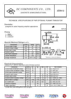 2SA812 Datasheet PDF DC COMPONENTS