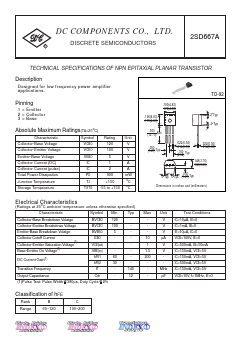 2SD667AB Datasheet PDF DC COMPONENTS